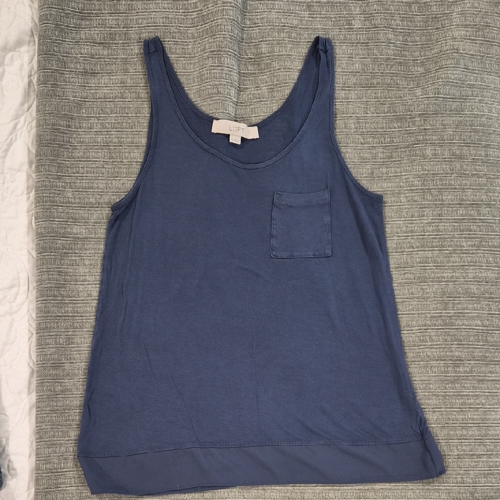 LOFT Women's XS Blue Tank Top